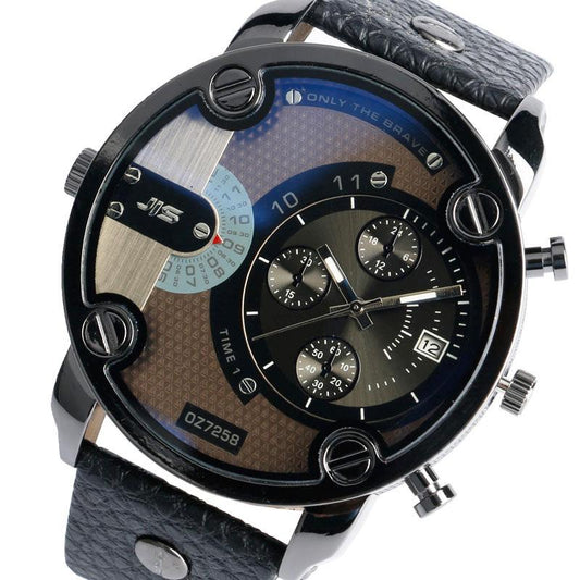 Men’s Leather Quartz Watch