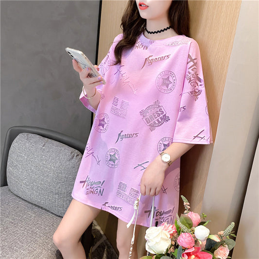 Women’s Oversized Letter Print T-Shirt