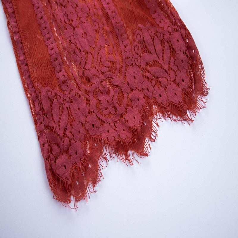Women’s Sheer Lace Wide-Leg Trousers