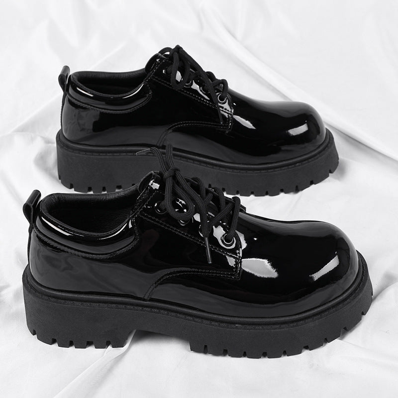 Patent Chunky Lace Up Shoes