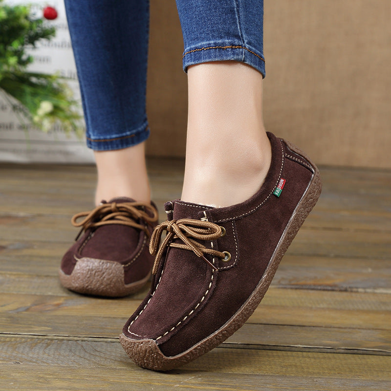Women’s Suede Lace-Up Comfort Shoes