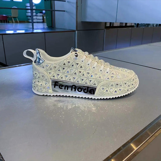 Men’s Rhinestone Embellished Casual Sneakers