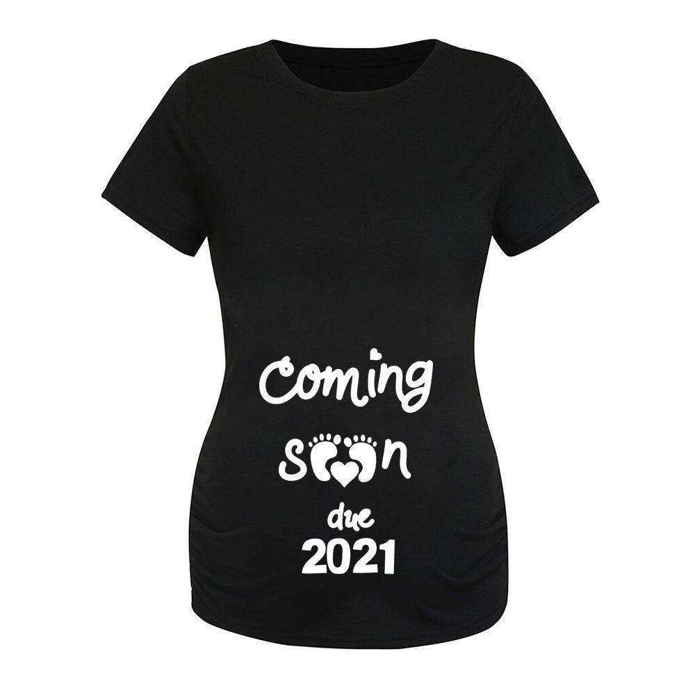 Letter Print Maternity Dress