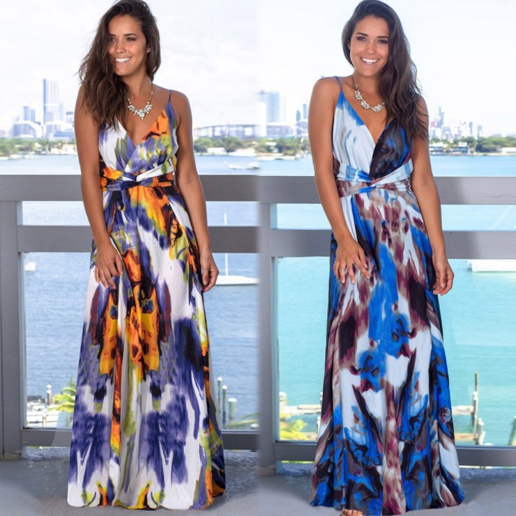 Women Party Dress Lady Long-sleeved Evening Gown