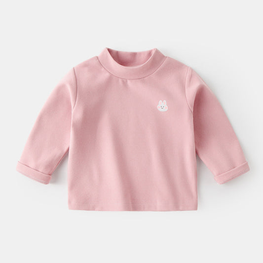 Fashion Long Sleeve T-Shirt Kids Baby Middle Collar