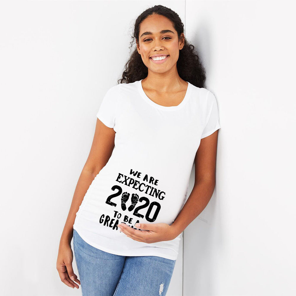 Letter Print Maternity Dress