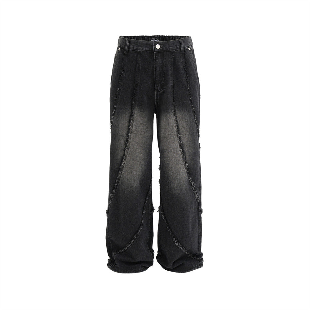 Fashion Personality Loose Denim Trousers Men