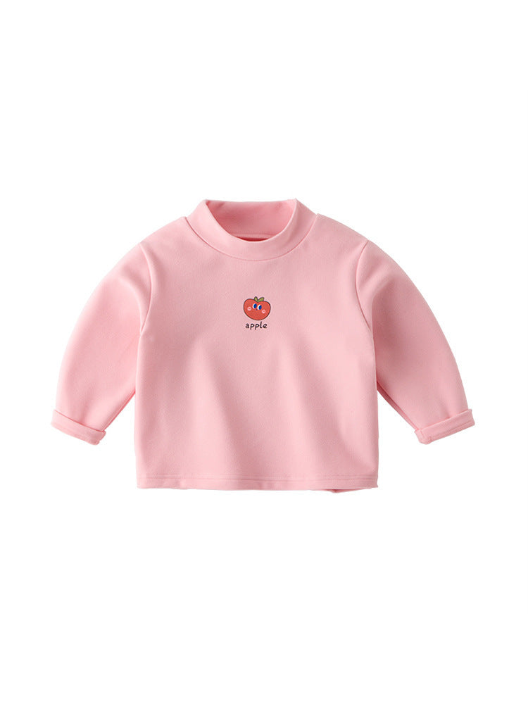 Fashion Long Sleeve T-Shirt Kids Baby Middle Collar